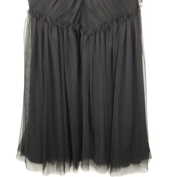 Vera Wang Black Evening Gown Size 0 Sleeveless Whimsigoth Fairy Glamorous Fitted - Picture 6 of 16